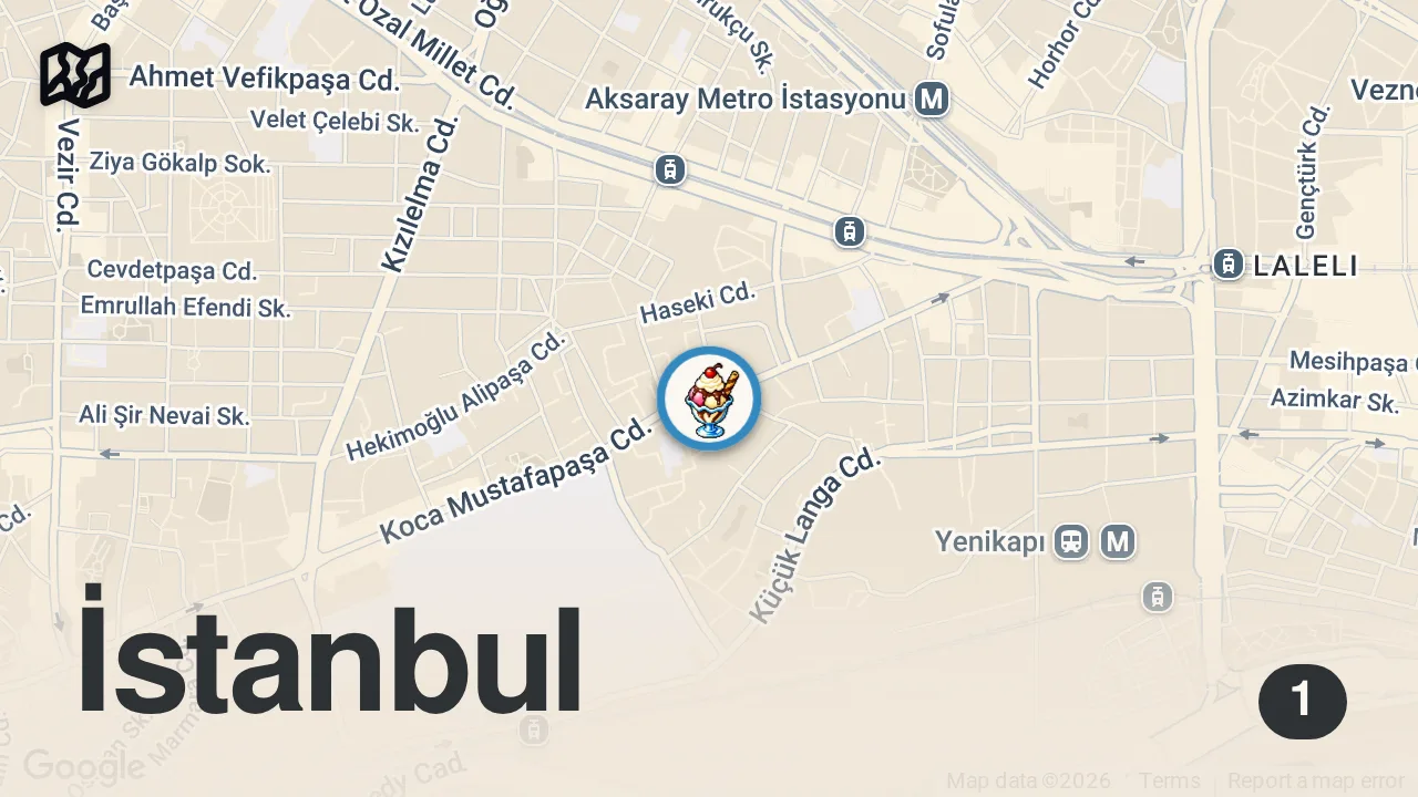 Map of 1 spot from Rezervasyonla Satılan Revani! Parlar Pastanesi #reklam