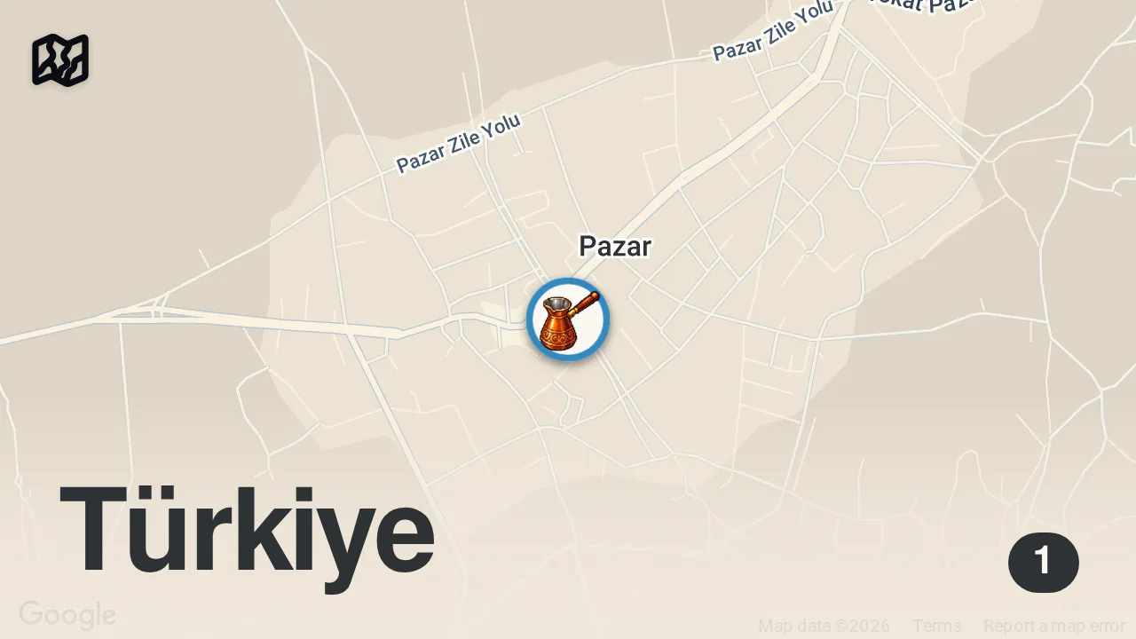 Map of 1 spot from HERKES PİRZOLA YESİN! | TOKAT PAZAR BELEDİYE LOKANTASI