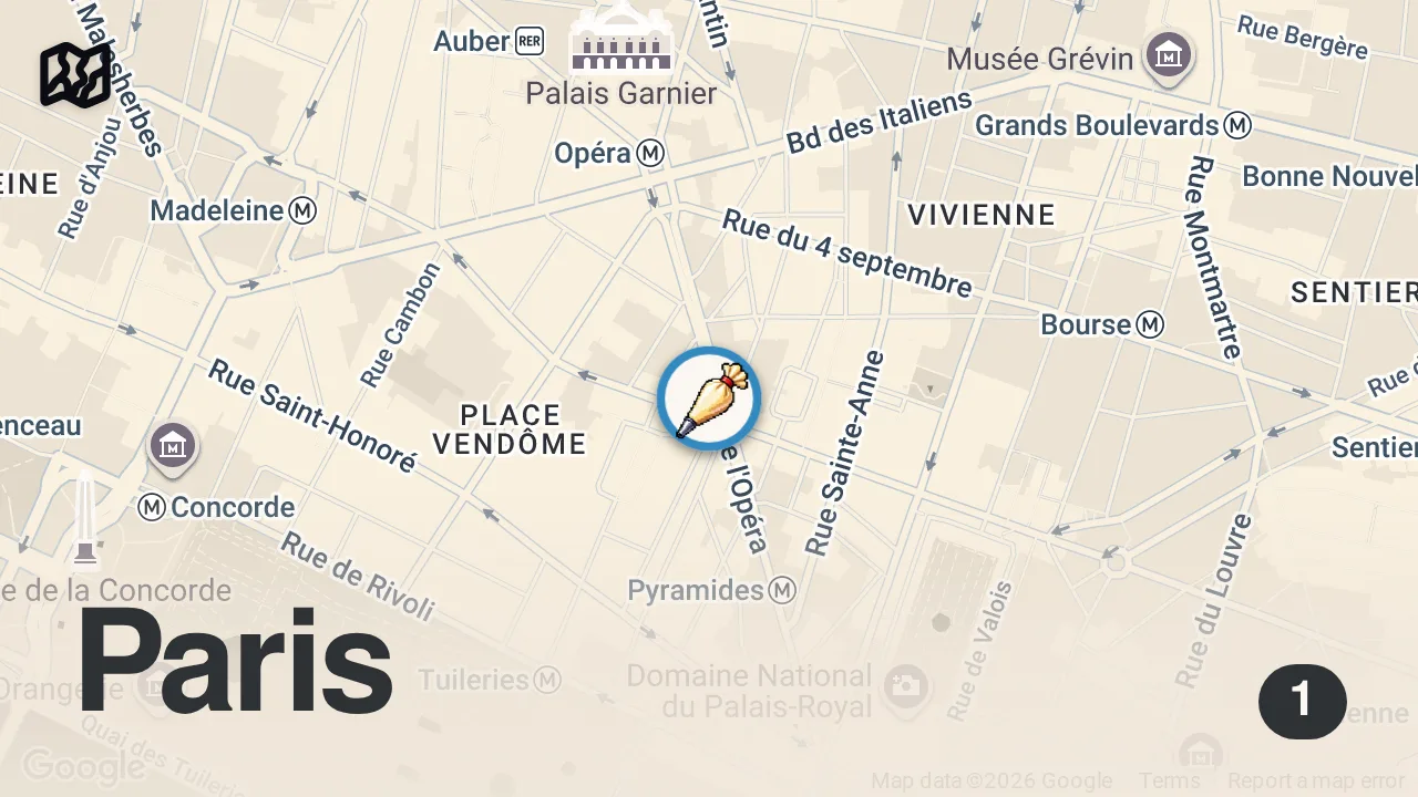 Map of 1 spot from I Tried Paris's Most Overrated Food