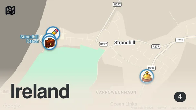 Map of SURFING IN IRELAND - IRELAND TRAVEL VLOG #1