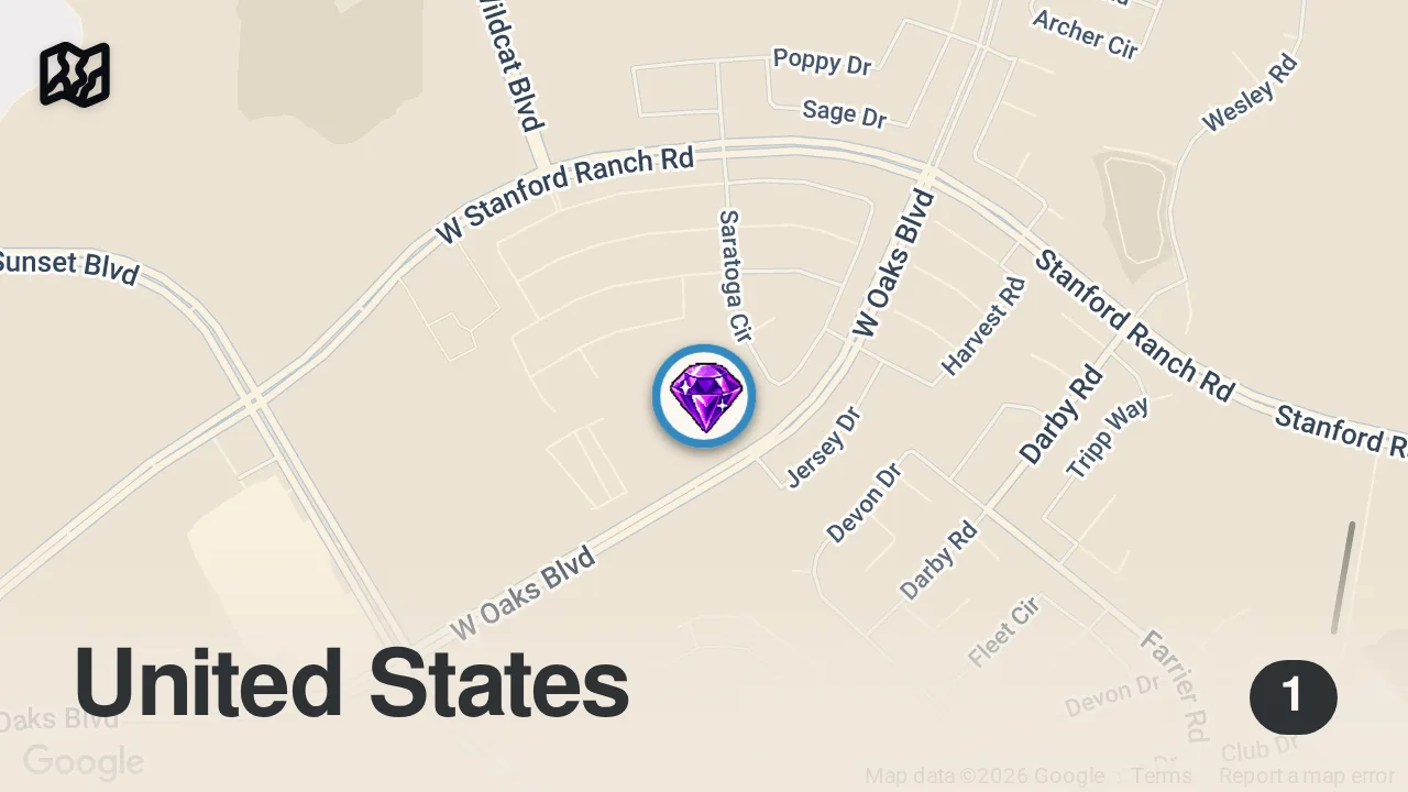 Map of 1 spot from Delivering Food to Friends I Haven't Seen in 5 Years