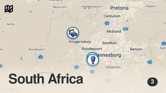 Map of I Traveled to South Africa for Street Food!! (Underrated)