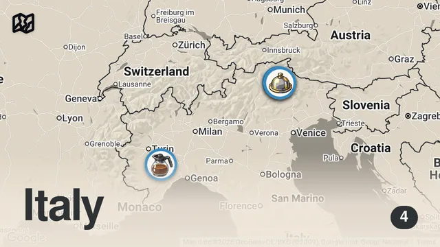 Map of Discovering ITALIAN MICHELIN Cooking, Hidden DEEP in the Dolomites | La Stua De Michil