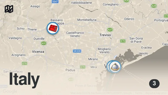 Map of A weekend in the life of a Restaurant Owner in *ITALY*