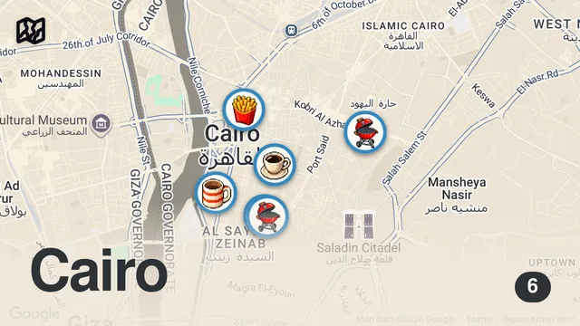 Map of Ultimate EGYPTIAN Street Food Tour!! They WARNED Me About Cairo!! 🇪🇬