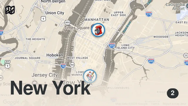 Map of Trying all the most iconic desserts in NYC in one day! #foodie #shorts #eating #nycfood #desserts
