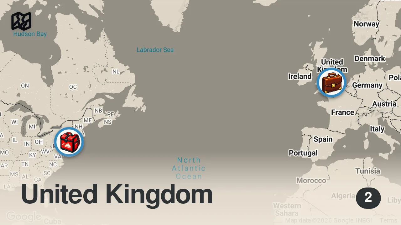 Map of 2 spots from US vs UK Domino's 2020 vs 2024 | Food Wars | Insider Food