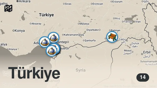 Map of İSKENDERUN’DA GECE NE YENİR!!!