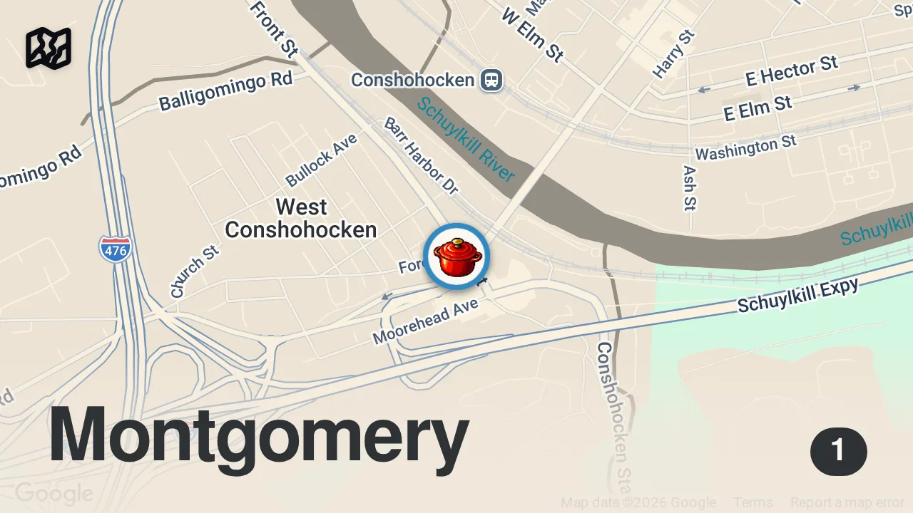 Map of 1 spot from Trying SUPPOSEDLY the best Italian restaurant in PA! @aromaonford π₯π