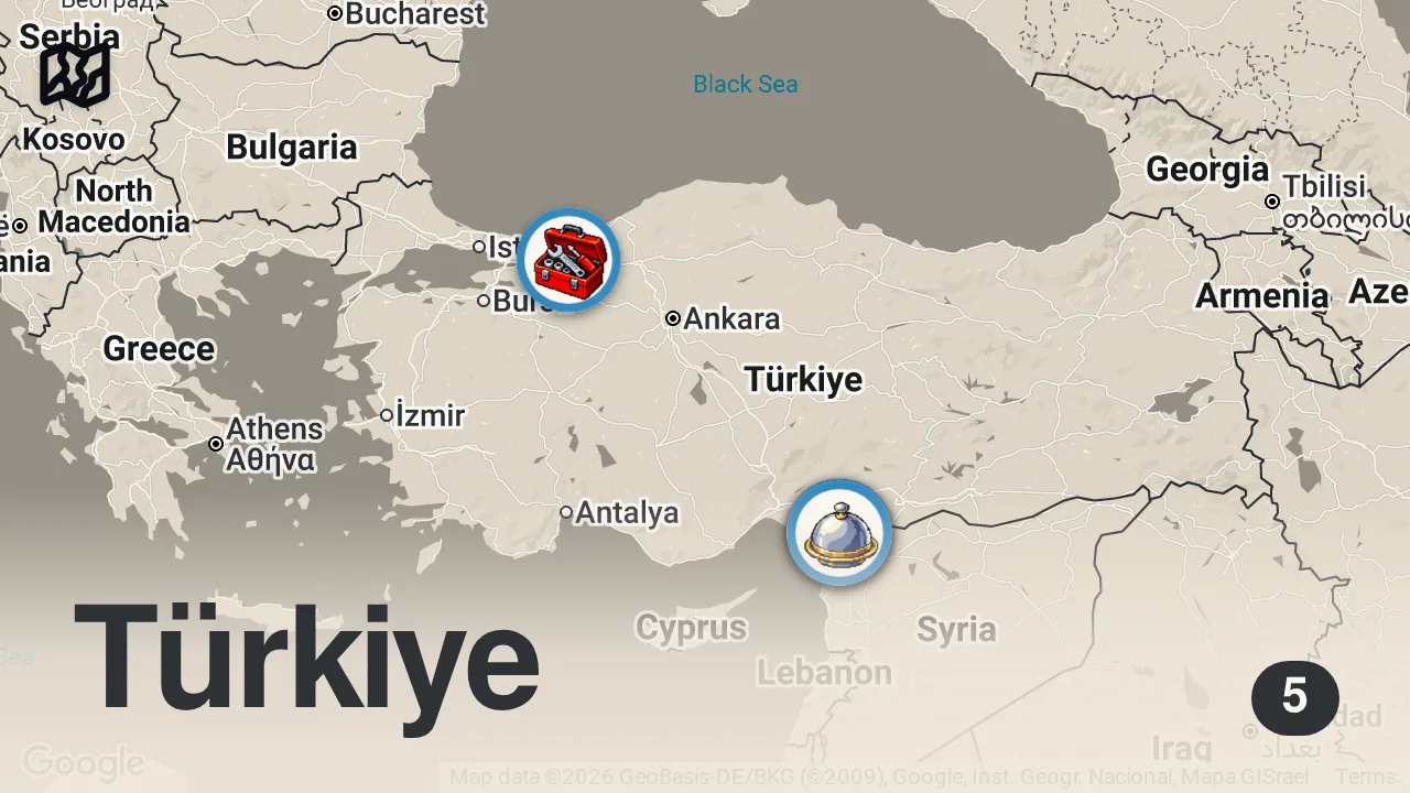 Map of 5 spots from 3 SAATTE 6000 TL SERİSİ!!!