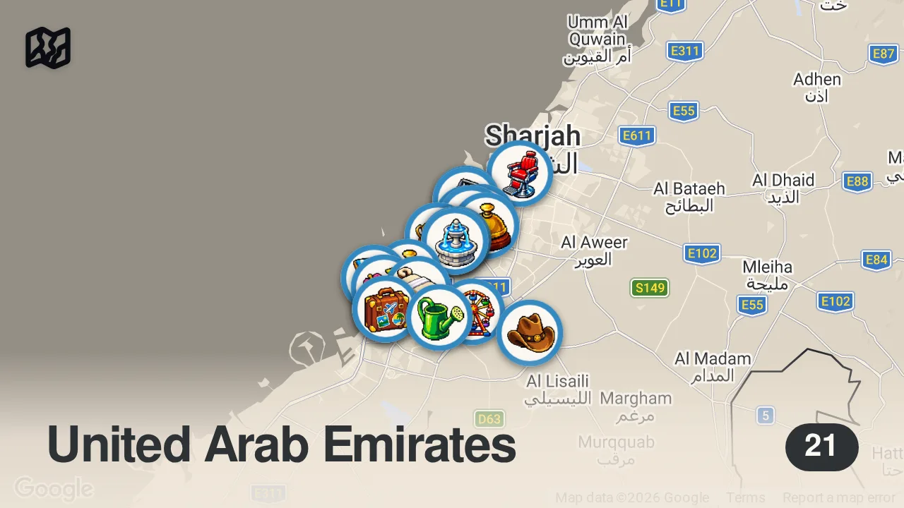 Map of 21 spots from Nobody Shows You This Side Of Dubai, Deira, United Arab Emirates 🇦🇪