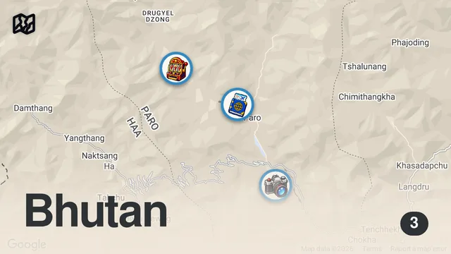 Map of Solo In Dragon Kingdom | The Most Expensive Country In South Asia?  - Shopping In Paro, Bhutan 🇧🇹