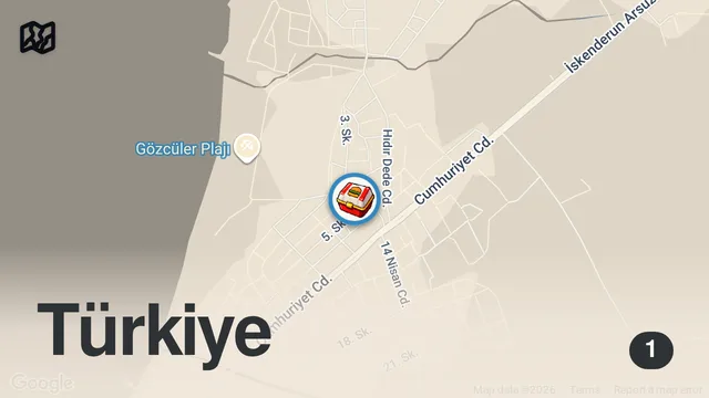 Map of #reklam Arsuz look burger