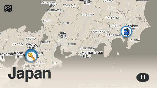 Map of OSAKA FOOD GUIDE | Takoyaki, Tamago Sando, Okonomiyaki, Maguro Hoho Niku