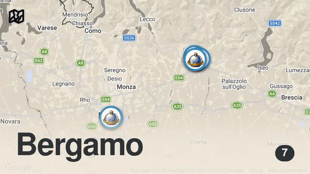 Map of 24 Hours in Bergamo & Milano | Ultimate Italian Food Tour 🇮🇹