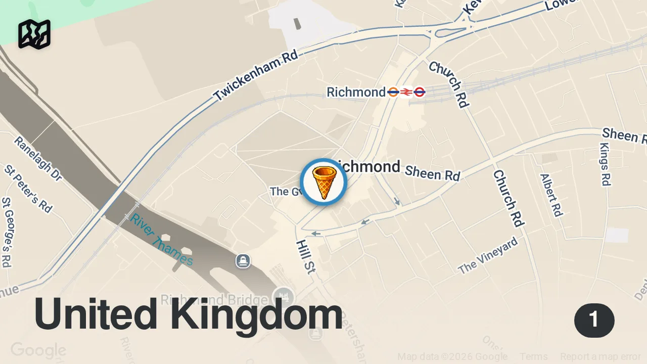 Map of 1 spot from Is this the Thickest Hot Chocolate in London? 🤯