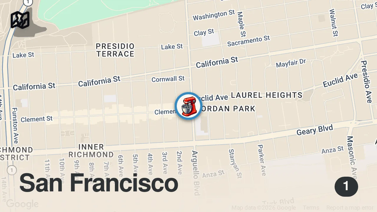 Map of 1 spot from Best Pastries in the United States???