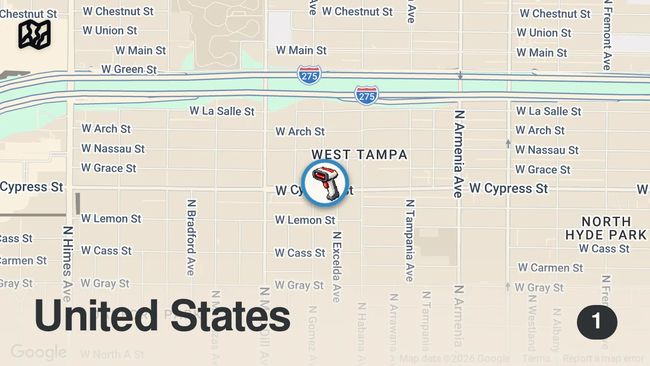 Map of 1 spot from One of the best spots for Korean rice bowls in Tampa. Go check out the video⬇️⬇️ #explore #viral
