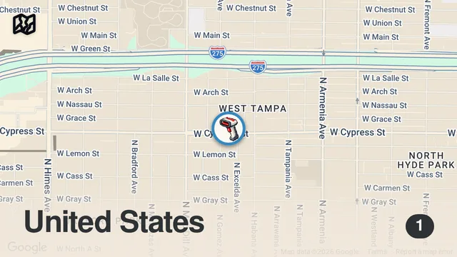Map of One of the best spots for Korean rice bowls in Tampa. Go check out the video⬇️⬇️ #explore #viral