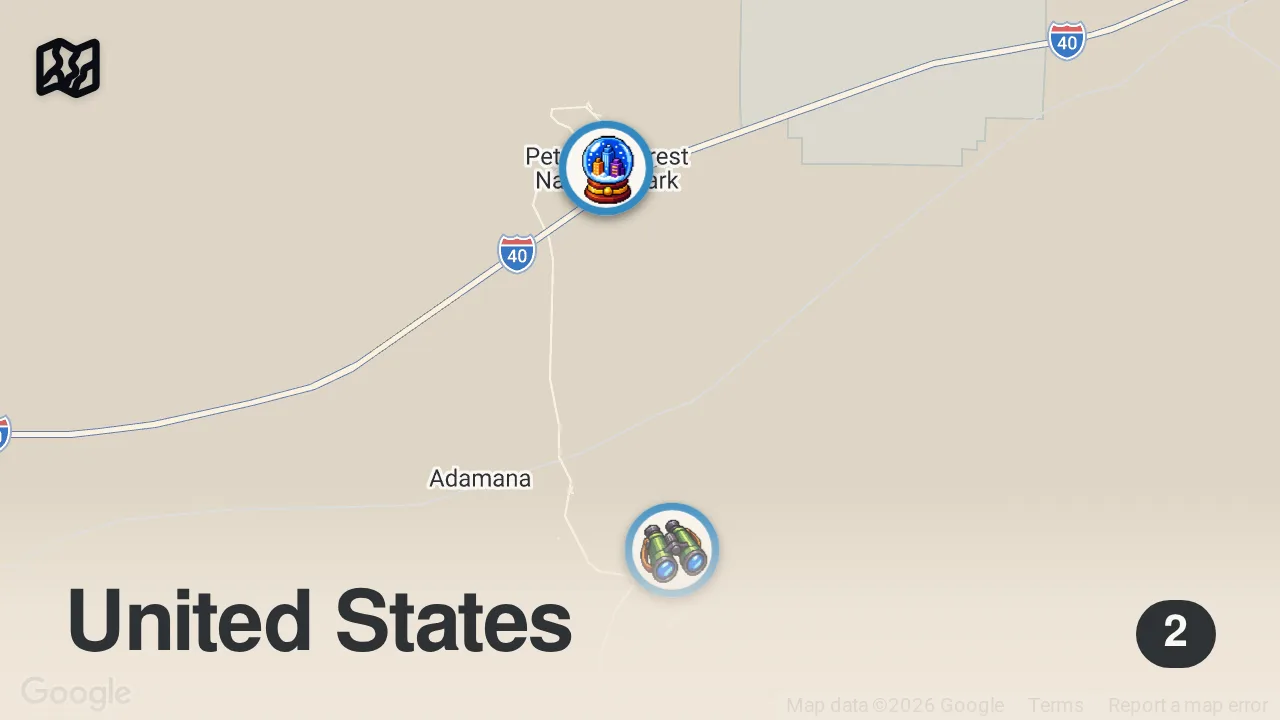 Map of 2 spots from IT'S TOO COLD TO LIVE IN OUR VAN (we had to get a hotel room)