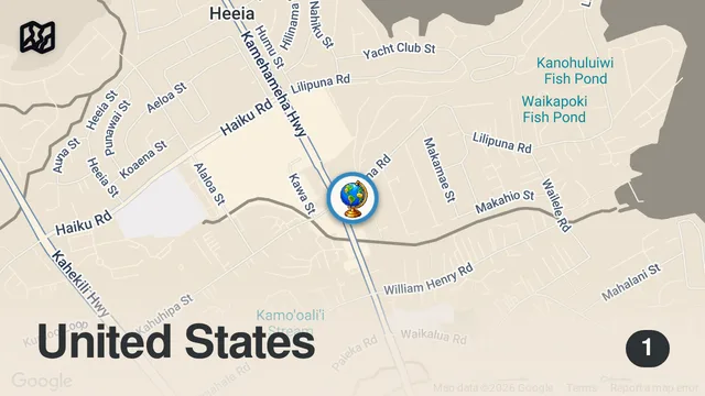 Map of #1 Greatest ISLAND NOODLES EVER! Best RAMEN NOODLES in Oahu Hawaii