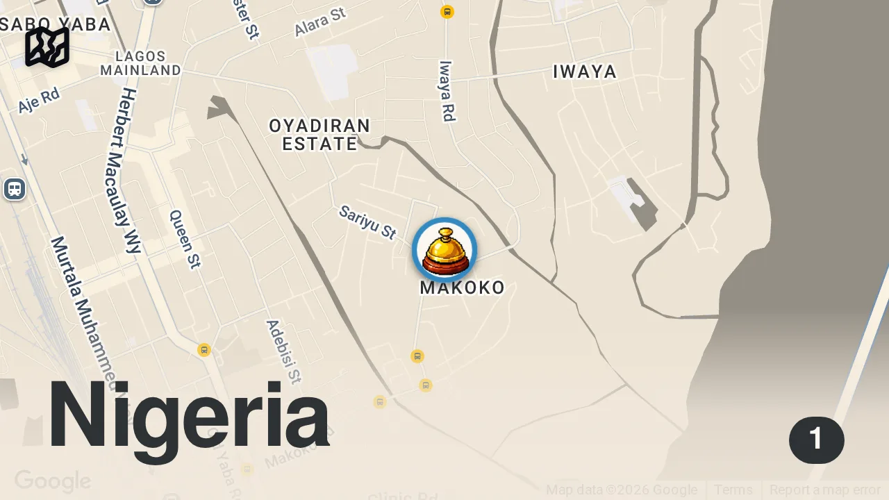 Map of 1 spot from Nobody Deserves To Live Like This - Africa's Biggest Floating Slum ($500 School Donation) 🇳🇬