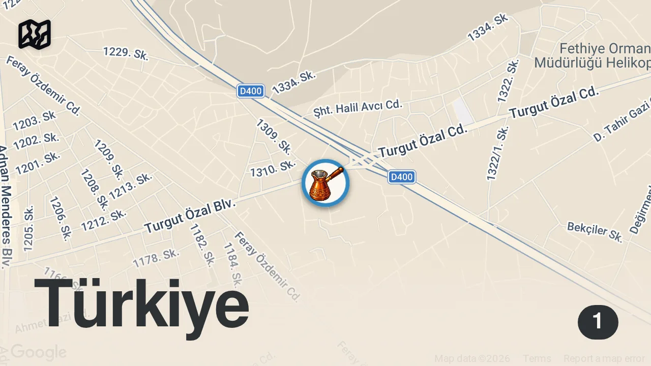 Map of 1 spot from İsotlu Döner.