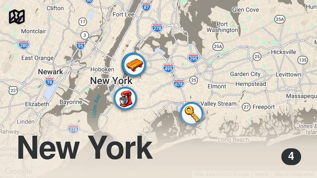 Map of Alone in New York City!