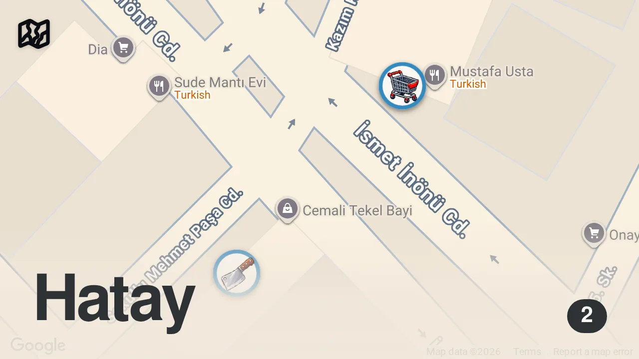 Map of 2 spots from ÖĞRENCİLERİN YÜZÜNÜ GÜLDÜREN SERİ1!!!