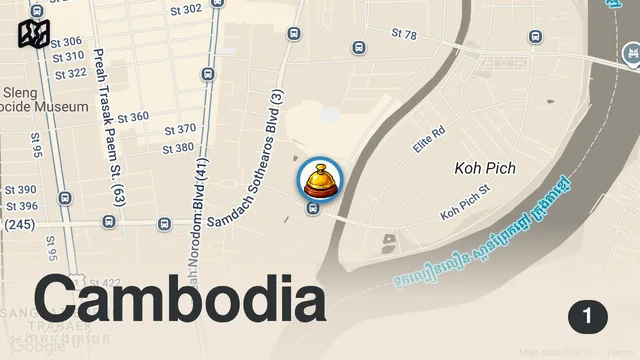Map of INSIDE Cambodia's MOST EXPENSIVE All You Can Eat LOBSTER BUFFET!