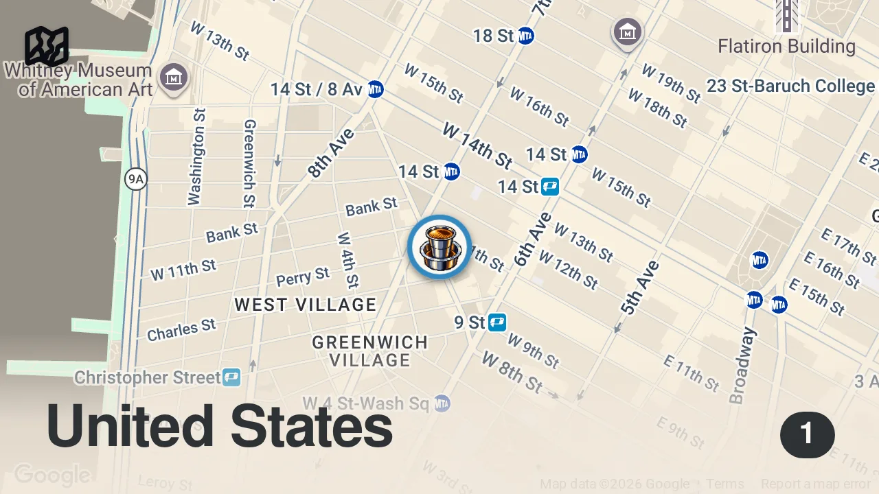 Map of 1 spot from How NYC’s Only Michelin-Starred Indian Restaurant Feeds 200 From A Tiny Kitchen | Full Service