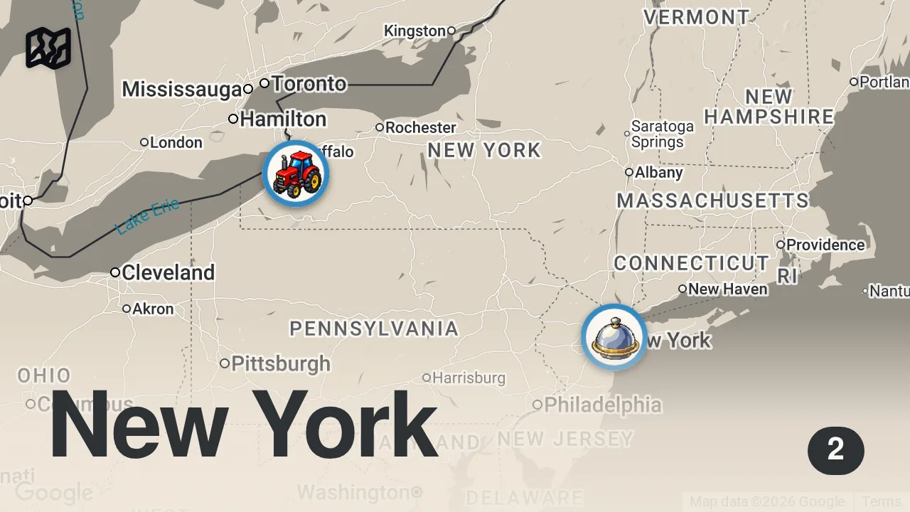Map of 2 spots from Why This Chef Spent 10 Years in Top Kitchens Before Opening His Own NYC Restaurant