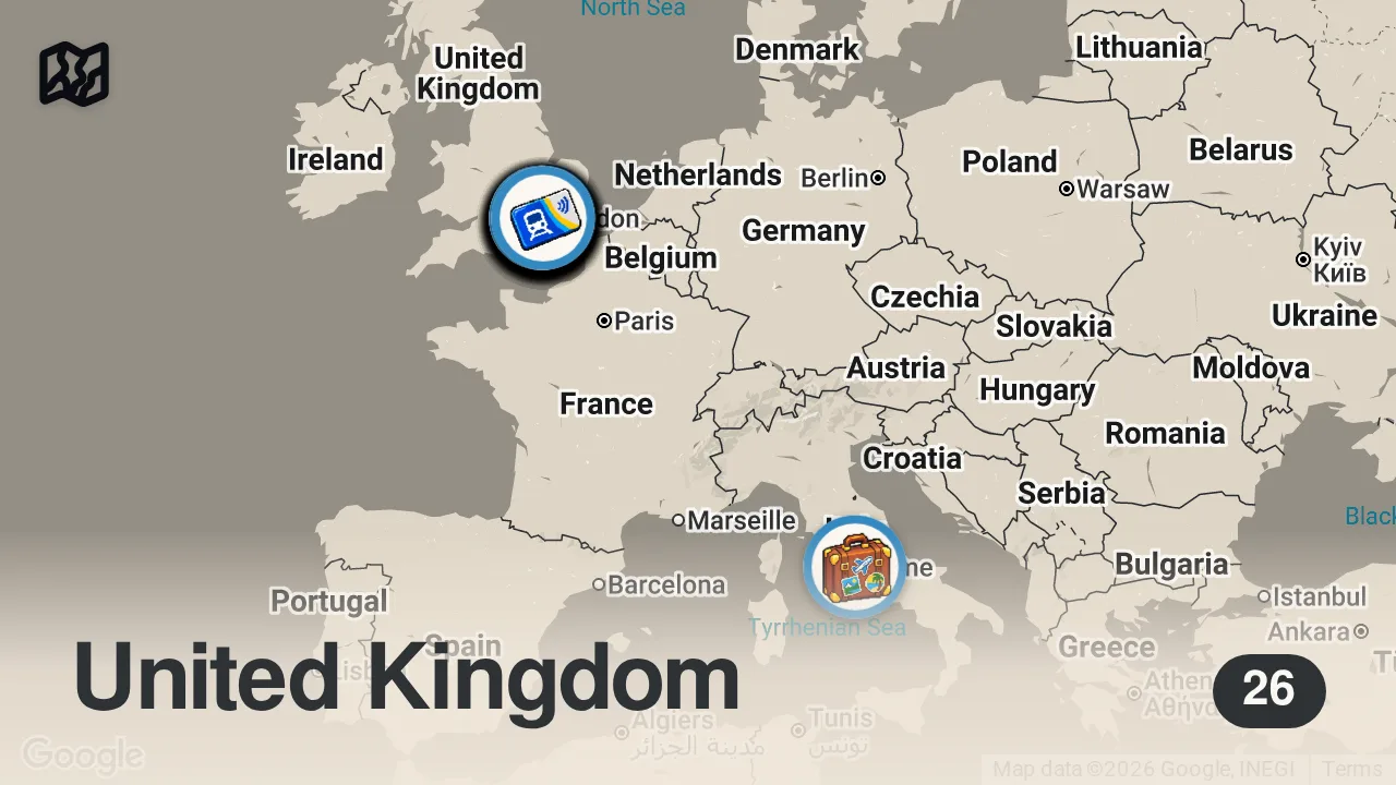Map of 26 spots from Don't stay in these areas in London (+ where to stay instead)