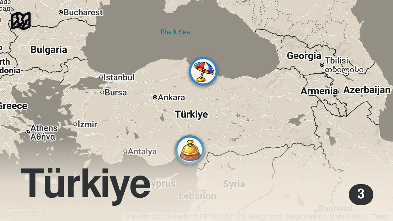 Map of 3 spots from 3 SAATTE 1500 TL SERİSİ!!!