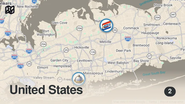 Map of Going ALL OUT at Street To Table in Merrick & Huntington Station, NY on Long Island! 🔥 #DEVOURPOWER