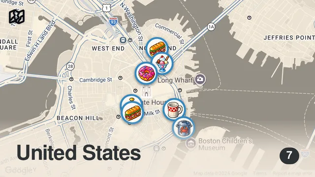 Map of Trying the most FAMOUS food spots in Boston