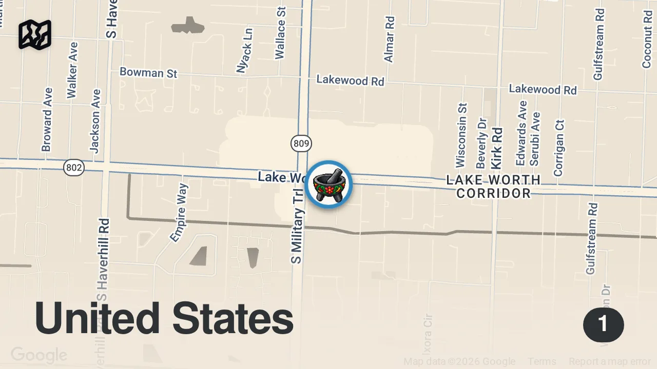 Map of 1 spot from I found the best tacos in Miami