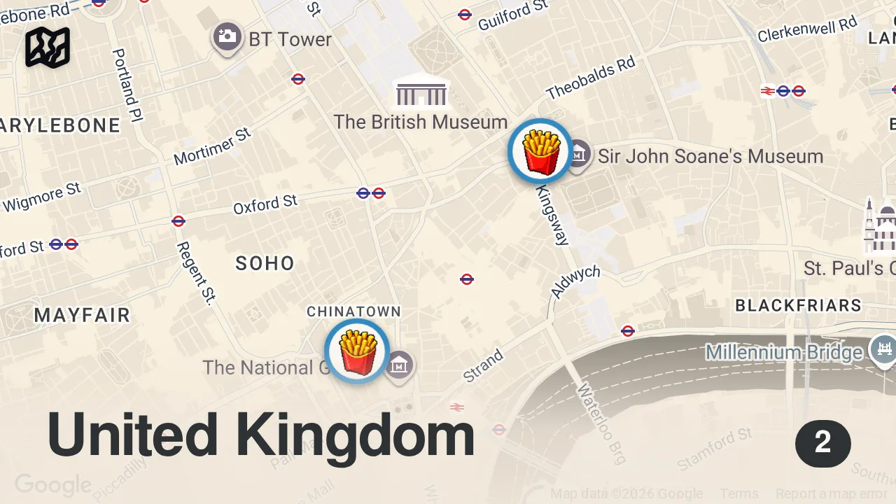 Map of 2 spots from US vs UK McDonald’s 2020 vs 2024 | Food Wars | Insider Food