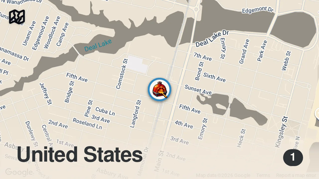 Map of 1 spot from Trying The Best Restaurant In South Jersey, The Galley Food Review