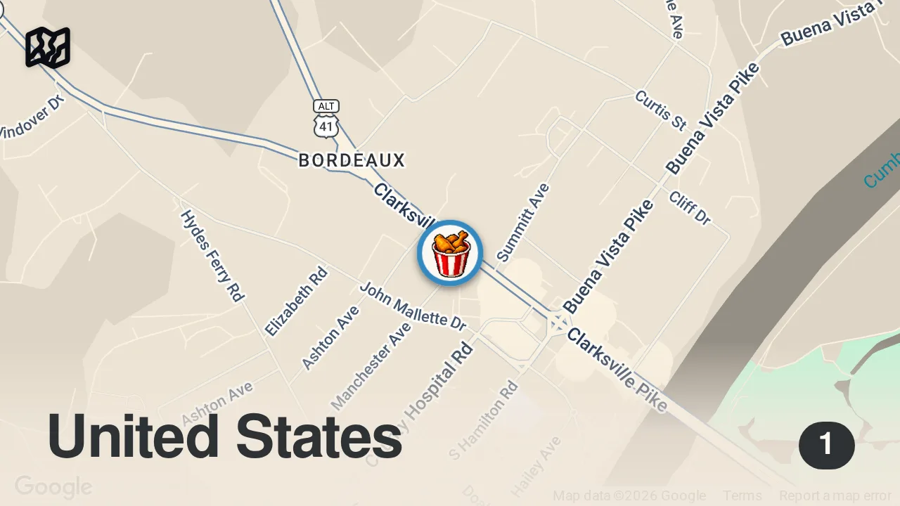 Map of 1 spot from Eating At SKETCHY Restaurants For 24 Hours...(SURPRISING) Part 4