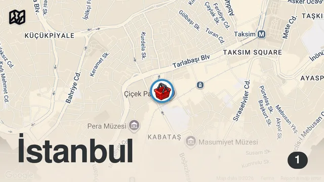 Map of Somon Füme Sandviç 400! Reşat Balık Market Beyoğlu #reklam