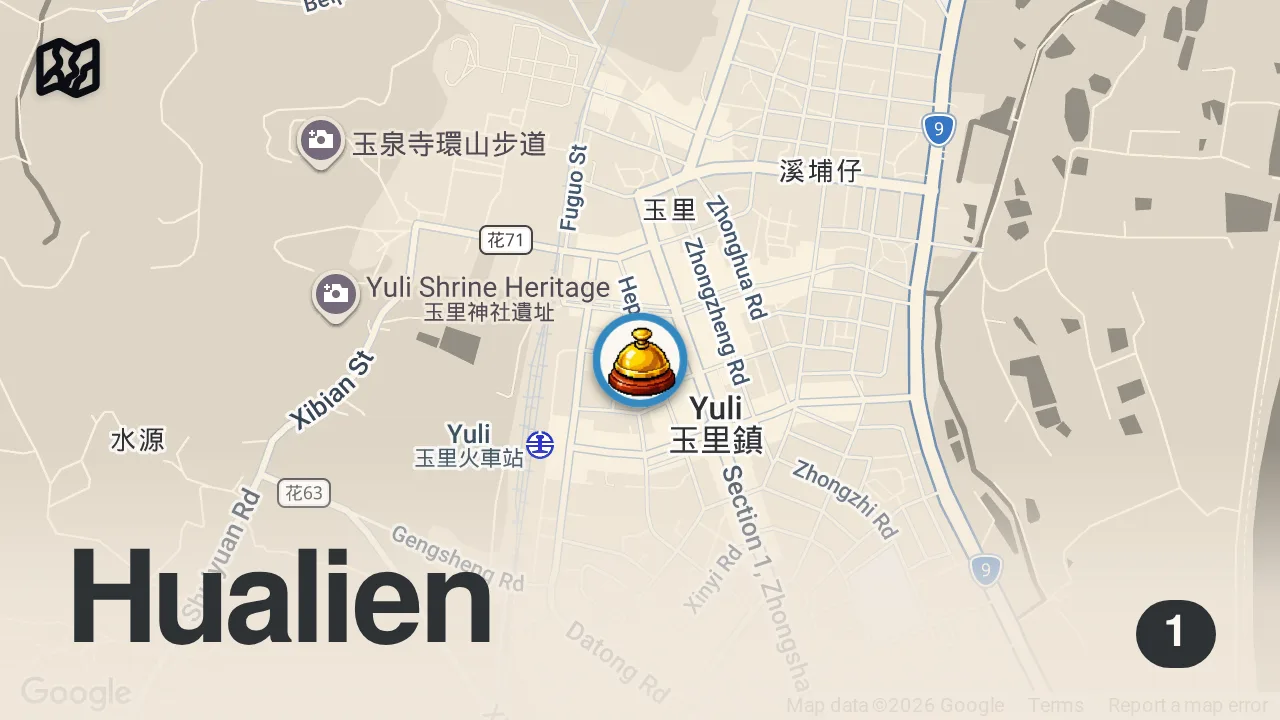 Map of 1 spot from How much I eat in a day to cycle around Taiwan! (a TON)