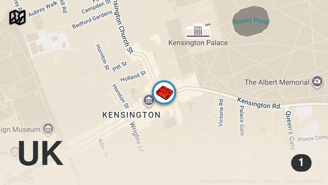 Map of 1 spot from MEDZ CORNER FOOD COURT IN KENSINGTON #food #halalfood #foodie