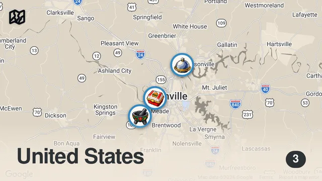 Map of Eating Southern FAST FOOD Restaurants For 24 Hours...Again (Part 4)