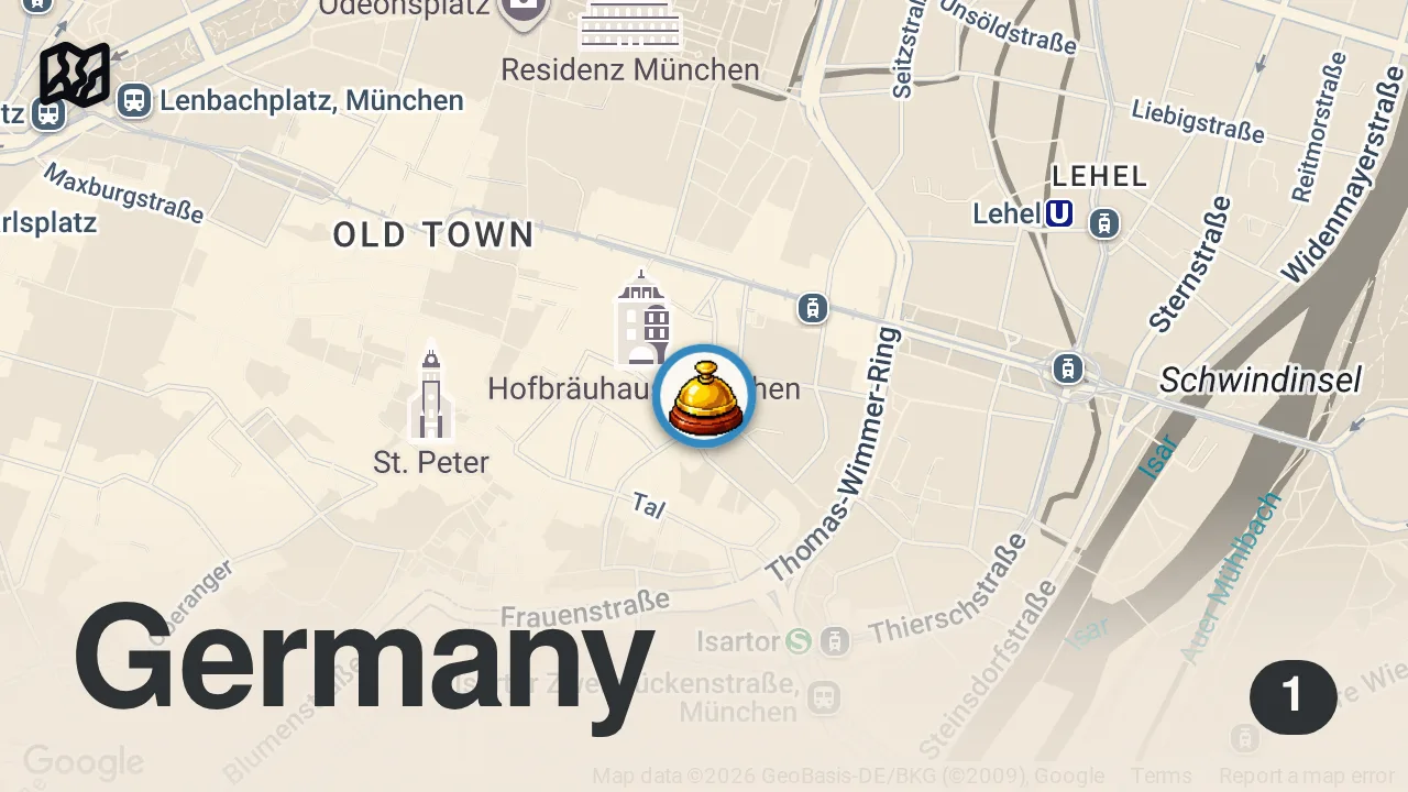 Map of 1 spot from Ich TESTE den ROOMSERVICE im LUXUS Hotel 🤩