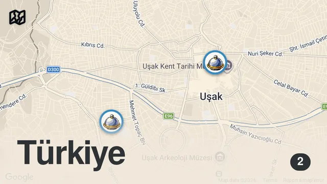 Map of UŞAK’TA NE YENİR?