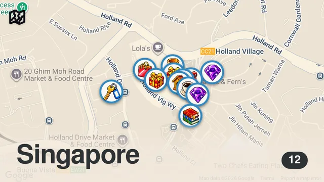 Map of Trendy Cafes, Shops & Nostalgia in Holland Village | Singapore Vlog