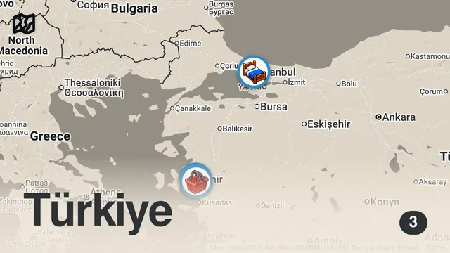 Map of Dizilerin çekildiği 132 yıllık handa pide yedik