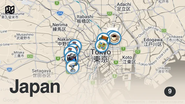 Map of JAPAN SOLO TRAVEL VLOG | asakusa | akihabara | shibuya | shinjuku