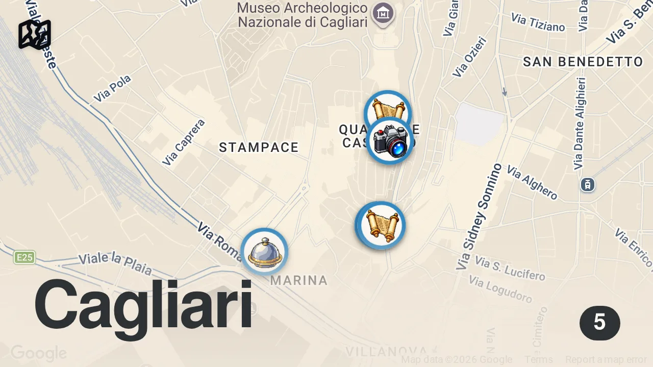 Map of 5 spots from ¡TENEMOS ALGO que CONTARLES! 💙 25 años juntos… y pasó esto